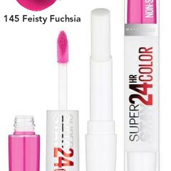 Maybelline SuperStay 24hr Dual Lipstick - 145 Feisty Fuchsia - New