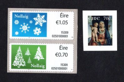 2015 Ireland Christmas Commemorative Stamps Mint Never Hinged (MNH)