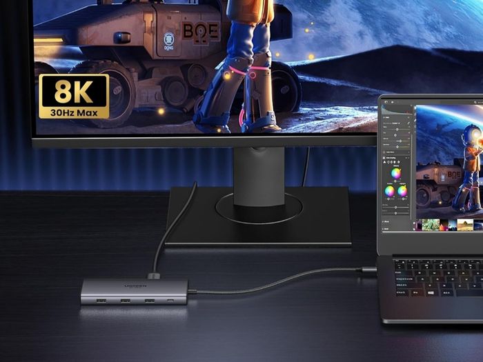 Docking Station, Revodok Pro 210 USB C Hub (10-in-1) with Dual 4K@60Hz, Single 8K@30Hz, Gigabit Ethernet, 100W PD, 4x 5Gbps USB Data Ports, SD/TF, USB-C Dock for Thinkpad, HP, Dell Laptops