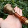 Vintage Brass Bell With Wooden Handle Image 5