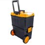 DIY Professional Heavy Duty 19 inch Black & Yellow Mobile Portable Toolbox With Tote Tray Impact Resistant, Large Rolling Tool Box For Your Tools (FREE POSTAGE) Image 4