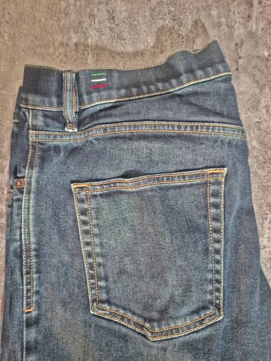 Diesel D-Strukt Men's Tapered Jeans 33x32 Made in Italy Dark Blue Stretch Denim