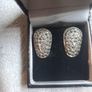 vintage silver marcasite earrings Image 2