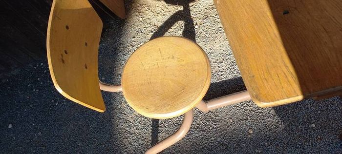 vintage French kids study art school table in very original condition very well built and sturdy