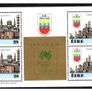 1988 Ireland Dublin Millennium Stamp Booklet Panes (HP29a &b) in gold for Sypex 1988 Mint Never Hinged (MNH) Image 3