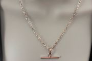 Antique Silver Plated T-bar Necklace