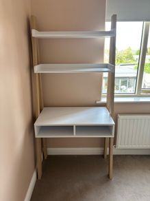 desk with shelves