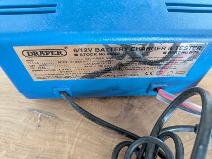 Draper Battery Charger
