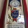 Old Style Heileman's Beer Lighted Mirror & Clock American Image 4