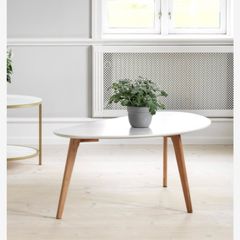 Coffee table LEJRE 60x120 white/natural oak