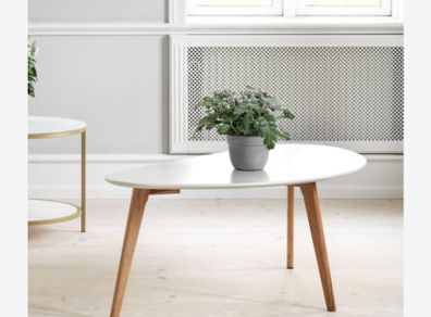 Coffee table LEJRE 60x120 white/natural oak