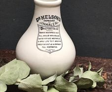 Vintage Dr. Nelson Ceramic Inhaler Chemist Bottle