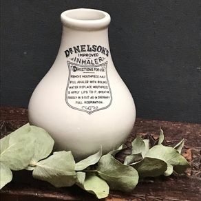 Vintage Dr. Nelson Ceramic Inhaler Chemist Bottle