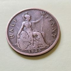 1929 George V UK Half Penny