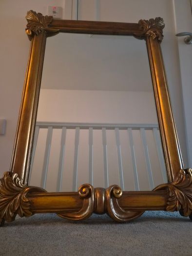 Large Heavy Ornate Gold Mirror