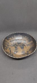 Victorian papier mache chinoiserie bowl