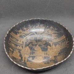 Victorian papier mache chinoiserie bowl
