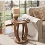 Rustic Round Wooden Side Table Versatile Accent Table for Living Room, Bedroom, or Office Image 2
