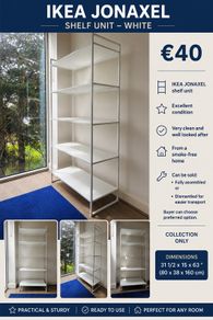 Ikea Jonaxel Shelf Unit.white