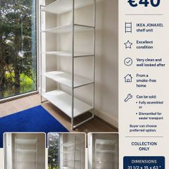Ikea Jonaxel Shelf Unit.white