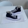 Black converse high top platform trainers Image 3