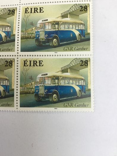 Block of 4 x 28p GNR Gardner Bus stamps. Mint