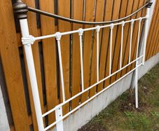 Vintage style wrought iron headboard