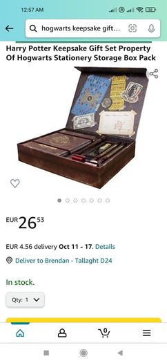 Harry potter Hogwarts keepsake gift set