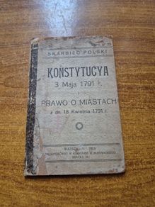 Uniqie Item. Antique 1916, Polish Constitution 1791