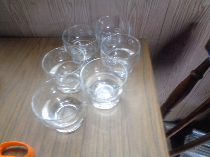 Retro Glass Desert Dishes x 6 for Sale