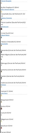 samples/ decants of niche and designer fragrances
