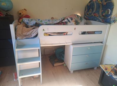 Midi sleeper light blue bed