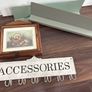 Vintage Shabby-Chic Wall Organizer Set, Accessory Hook Rack + 2 Sage Metal Shelf Image 3
