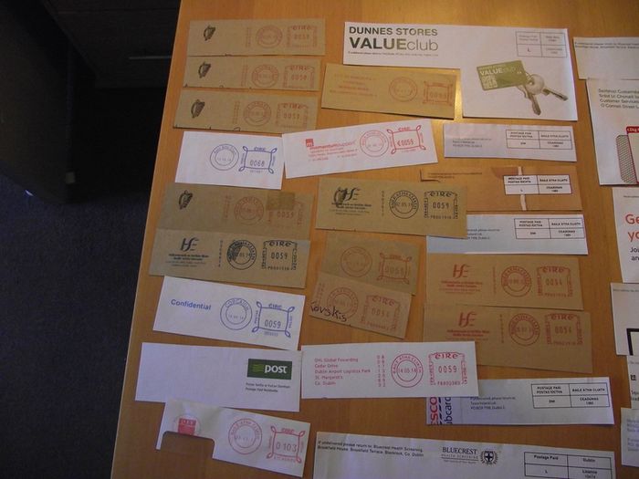 Big lot of cut pieces with Irish postmarks