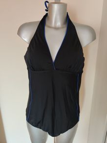 BNWT black Evans swimsuit size UK24 EU52cup C-D, DD-E Postage included