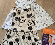 Girls dresses Halloween pyjamas and clips