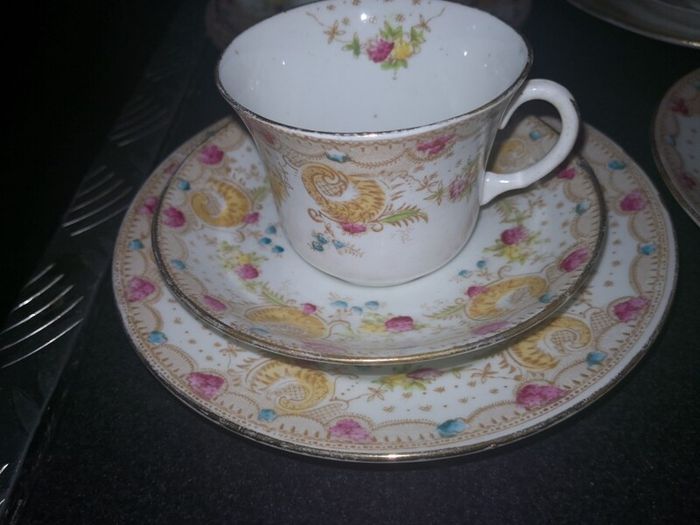 Elegant Edwardian porcelain teaset 1900s