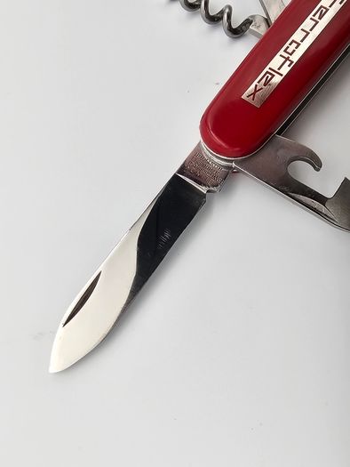 Vintage Elinox Victorinox Discontinued Model with Advertising Metal inlay Collectable Swiss Army Knife 1980s