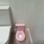 Pink potty with realistic flush Image 2