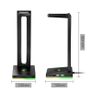 Havit RGB Headset Stand with 3.5mm AUX and 2 USB Ports Headphone Holder for Gamers Gaming PC Accessories Desk Black and White Image 7