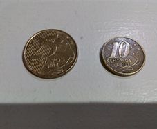 25 Centavos + 10 Centavos Coin, Brazil