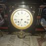 Rare 19th-century 1867 until 1889 French Architectural Mantel Clock by Samuel Marti, Enamel Dial In Working Condition, Image 2