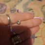 silver clear stone stud earrings Image 2