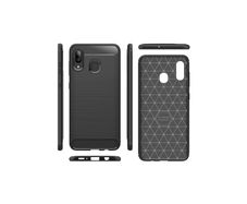 New Armor Cover For Samsung Galaxy A20 / A30 Case Carbon Fiber Design Black - FHT22SMK3