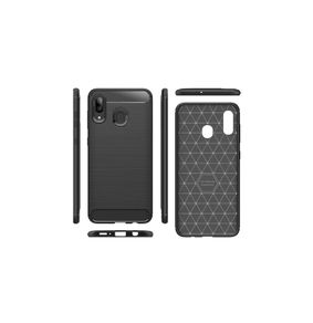 New Armor Cover For Samsung Galaxy A20 / A30 Case Carbon Fiber Design Black - FHT22SMK3