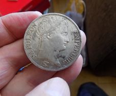 France 1811 A,  Crown.5 Francs.Napoleon Bonaparte.90% Silver.