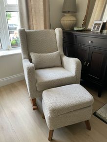 Harper Wingback Rocking Chair & Foot Stool
