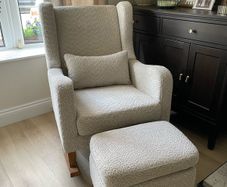 Harper Wingback Rocking Chair & Foot Stool