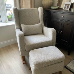 Harper Wingback Rocking Chair & Foot Stool