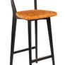 Ember Pulse Bar Stool  Black Beech Frame with Orange Chenille Image 2